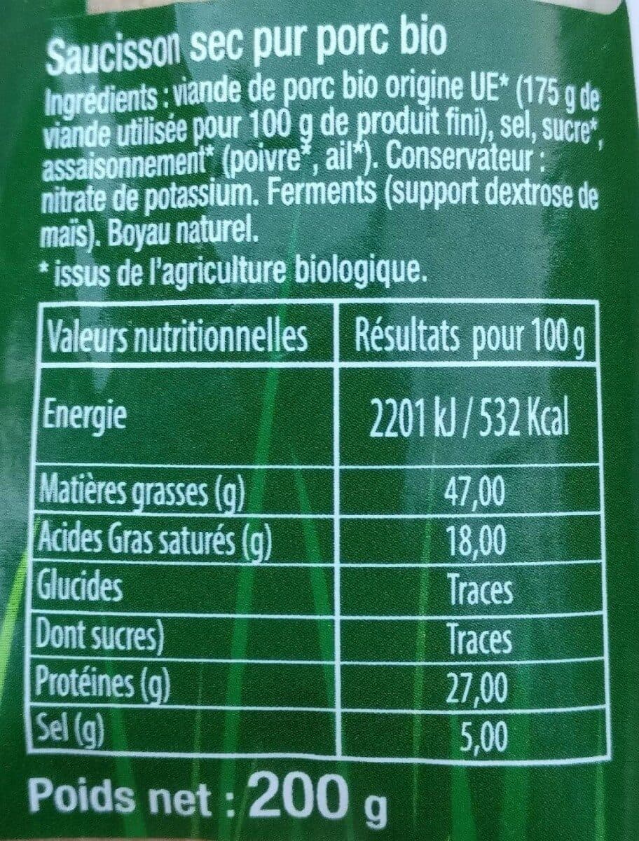 Leon Chaillot Saucisson Sec Pur Porc packshot