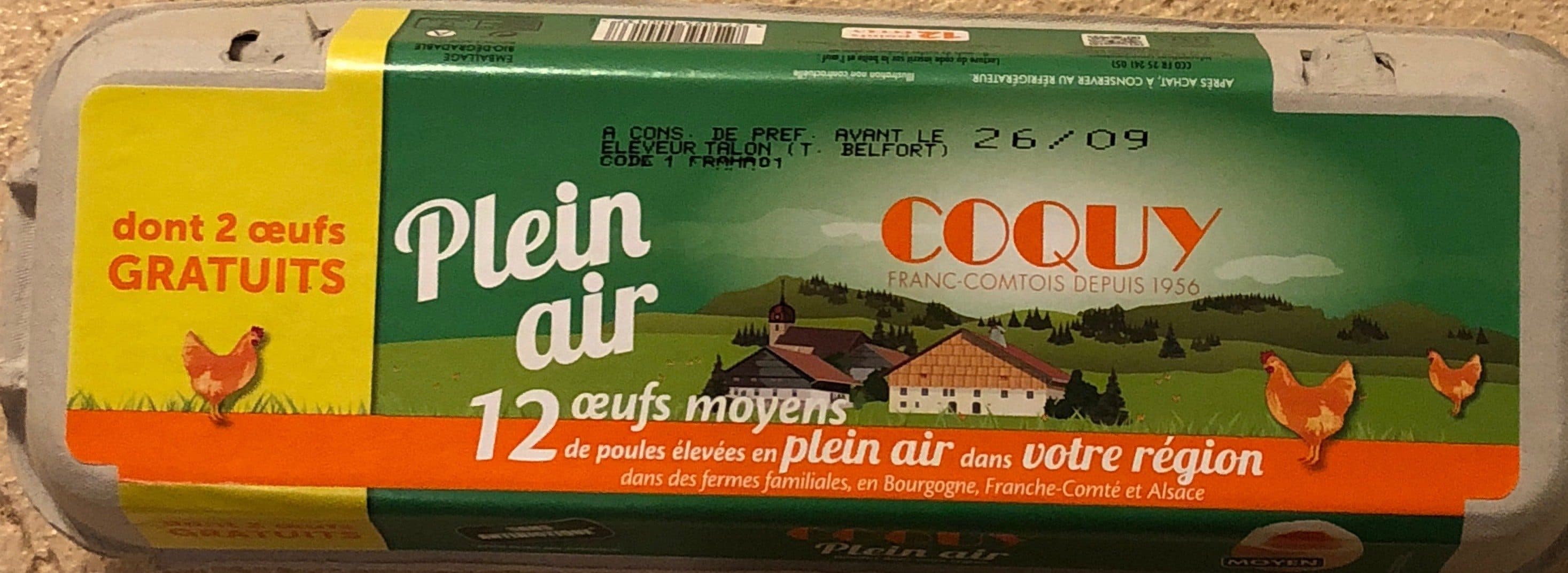 Coquy Œufs moyens plein air packshot