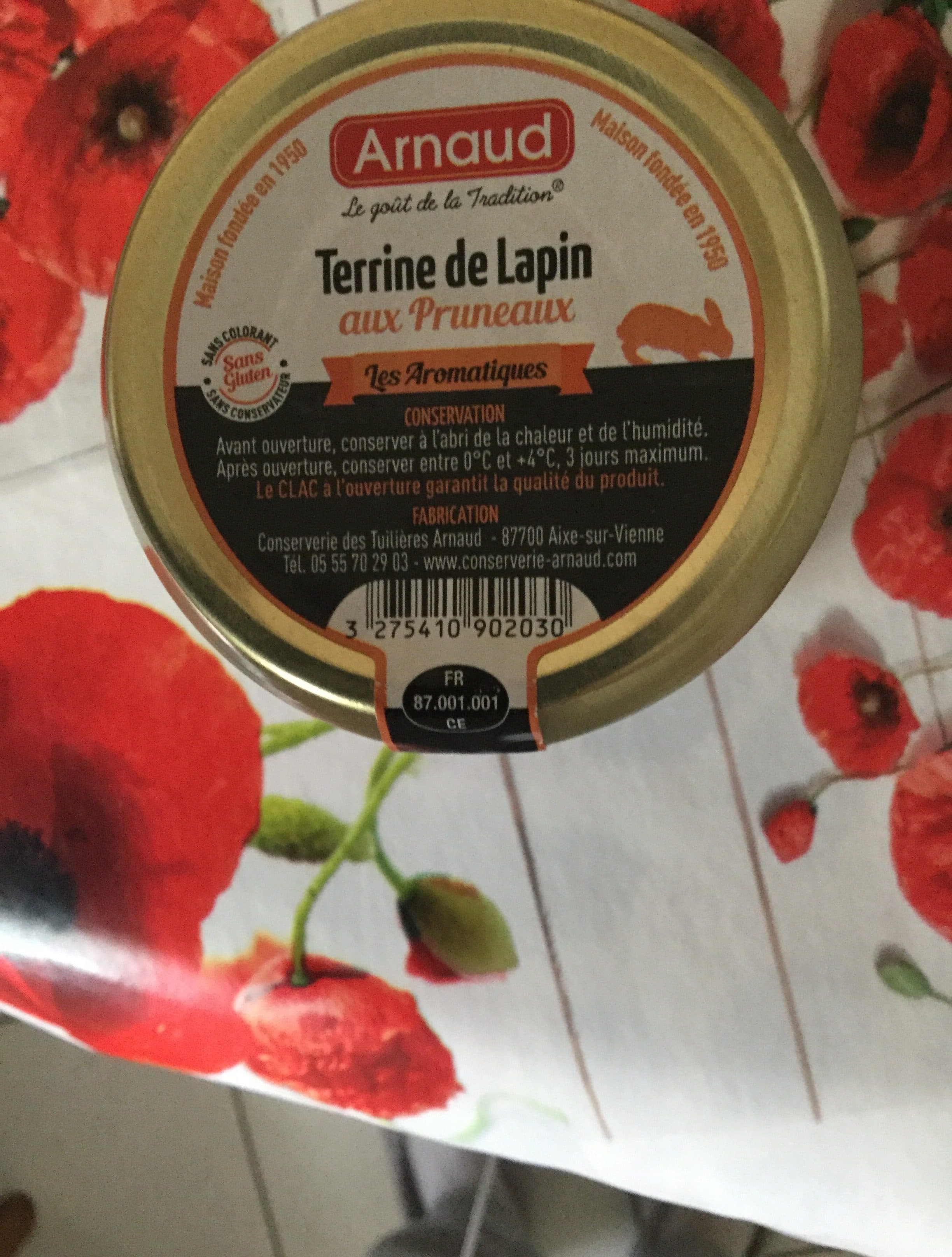 Arnaud Terrine Lapin 90g packshot