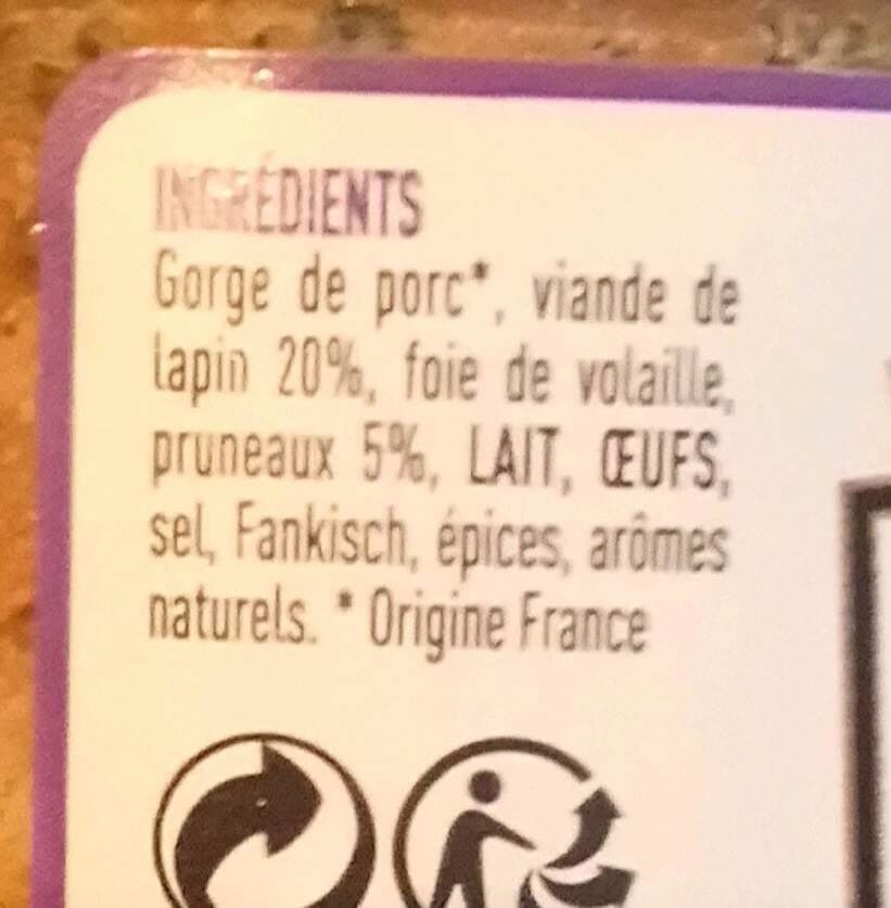 Le Domaine Des Tuilières Terrine De Lapin Aux Pruneaux packshot