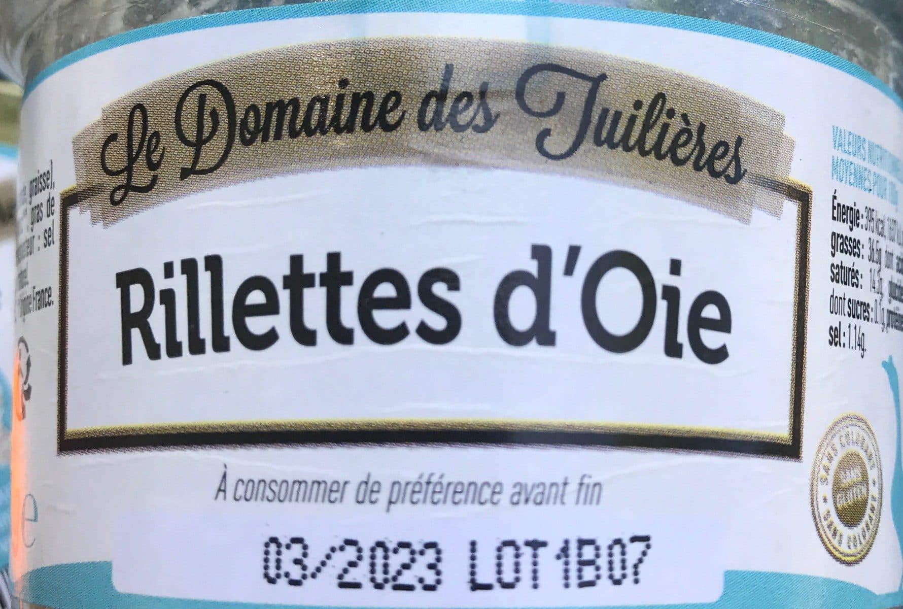 LE DOMAINE DES TUILLIERES Rillettes d'oie packshot