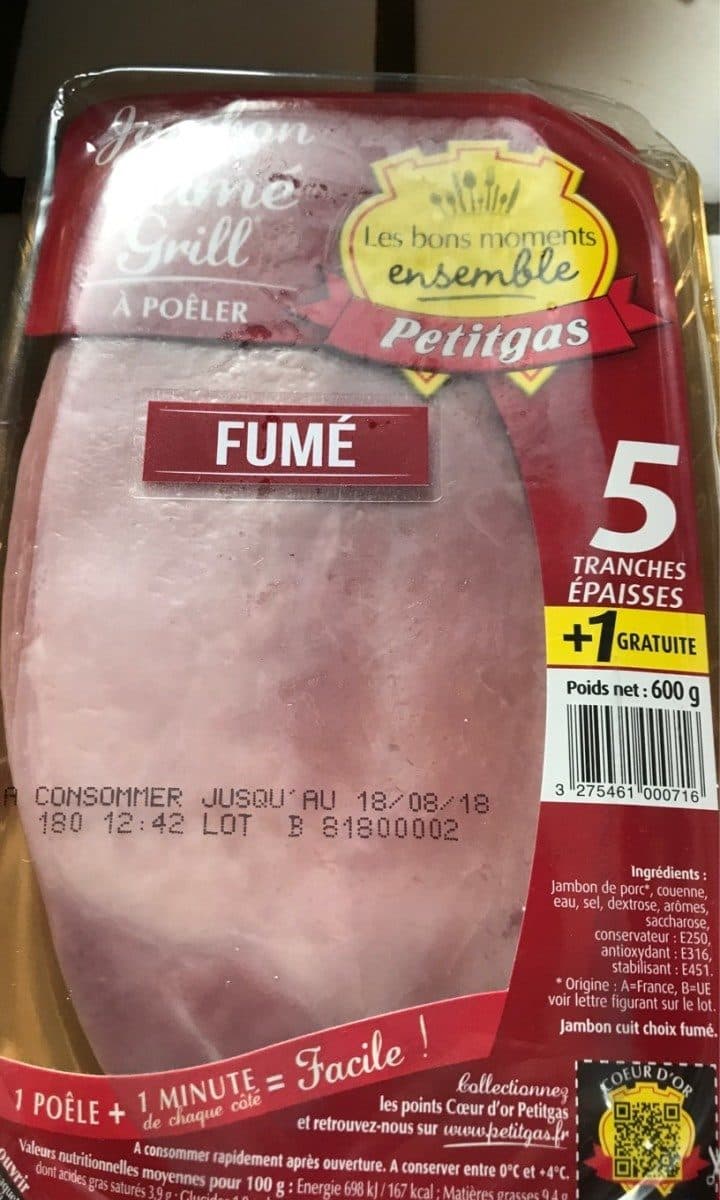 Petitgas Jambon fumé packshot