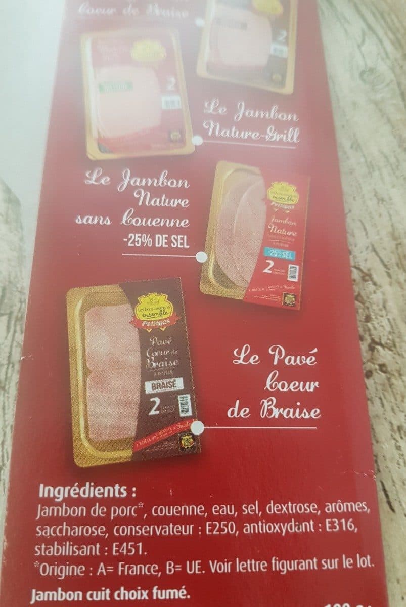 Petitgas Jambon Fumé Grillé 8 tranches à Cuire packshot