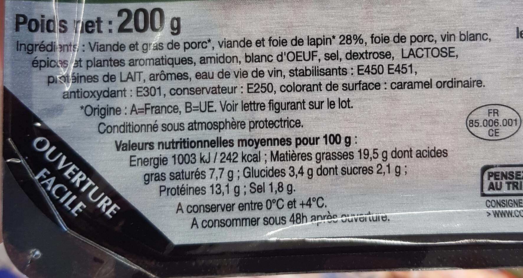 Petitgas Terrine de Lapin packshot