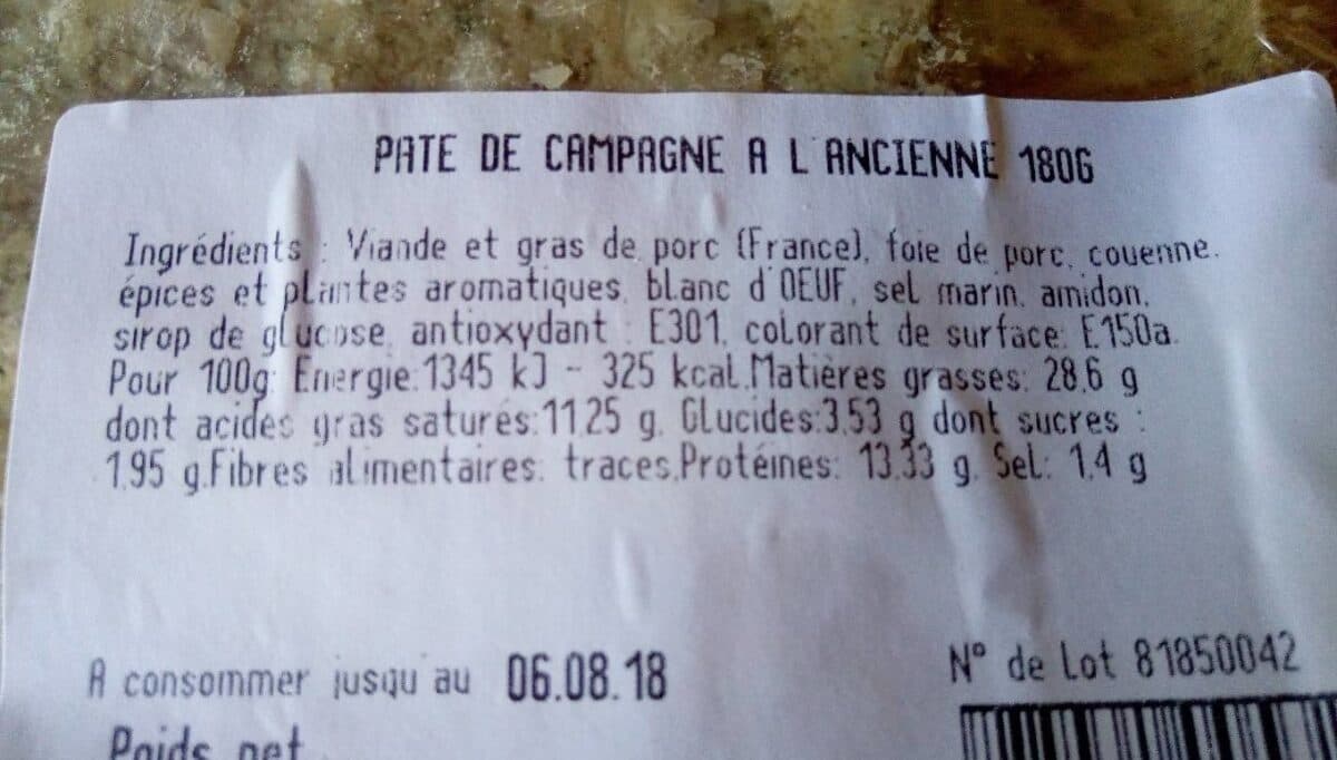 Open Food Facts Pâté de campagne à l'ancienne packshot