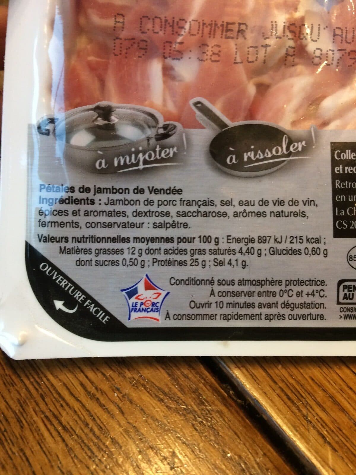 Petitgas Pétales de jambon de Vendée PETITGAS packshot