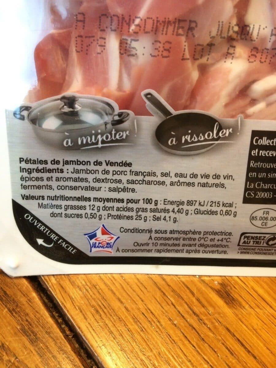 Petitgas Pétales de jambon de Vendée PETITGAS packshot