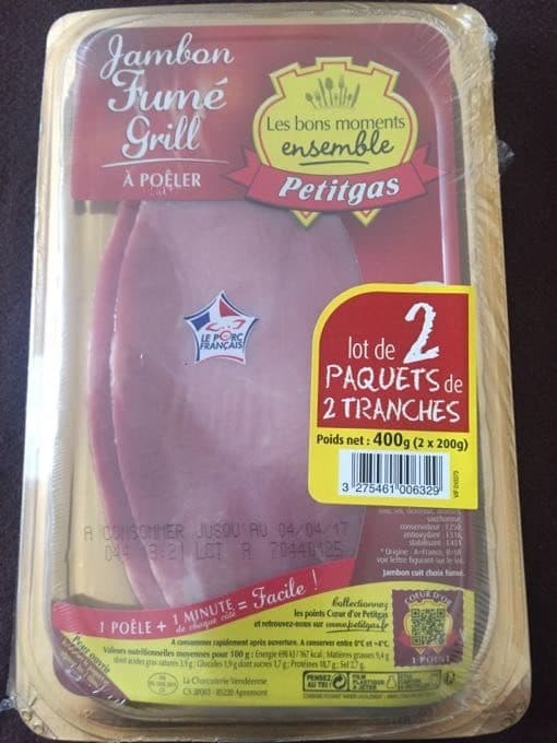 Petitgas Jambon Fumé Grill A Poêler packshot