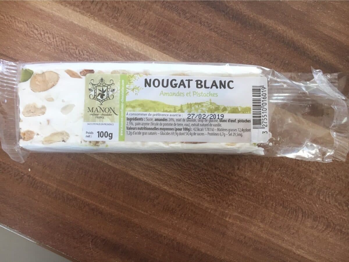 Open Food Facts Nougat blanc amandes et pist packshot