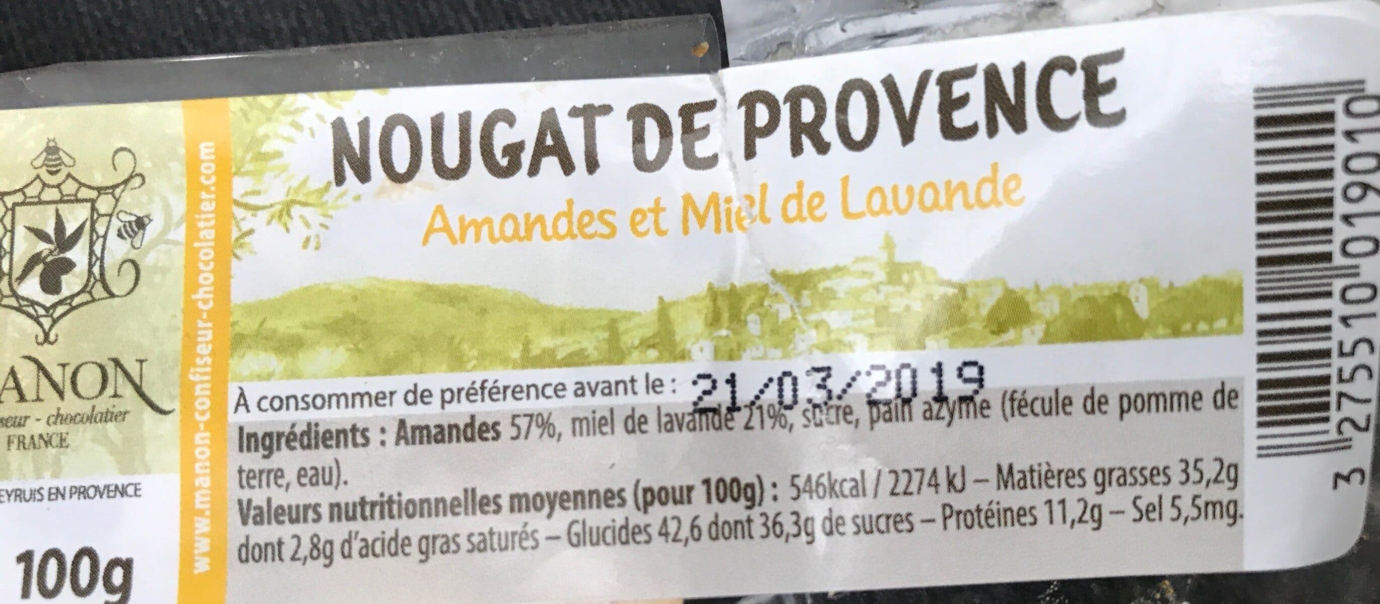 Open Food Facts Nougat de provence packshot