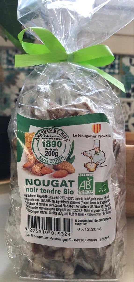 Open Food Facts Nougat noir tendre bio packshot