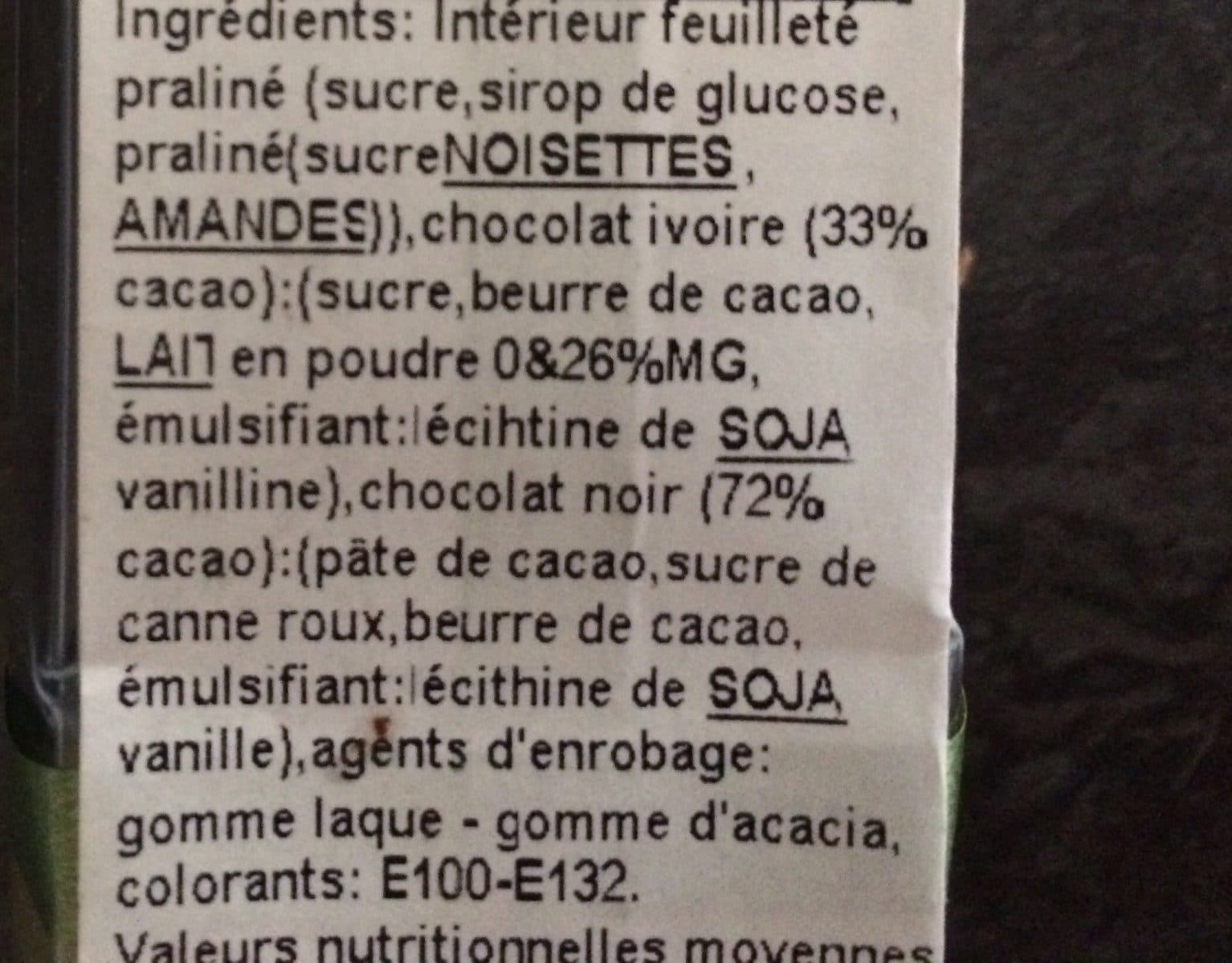 Open Food Facts Olive feuilletées chocolat packshot