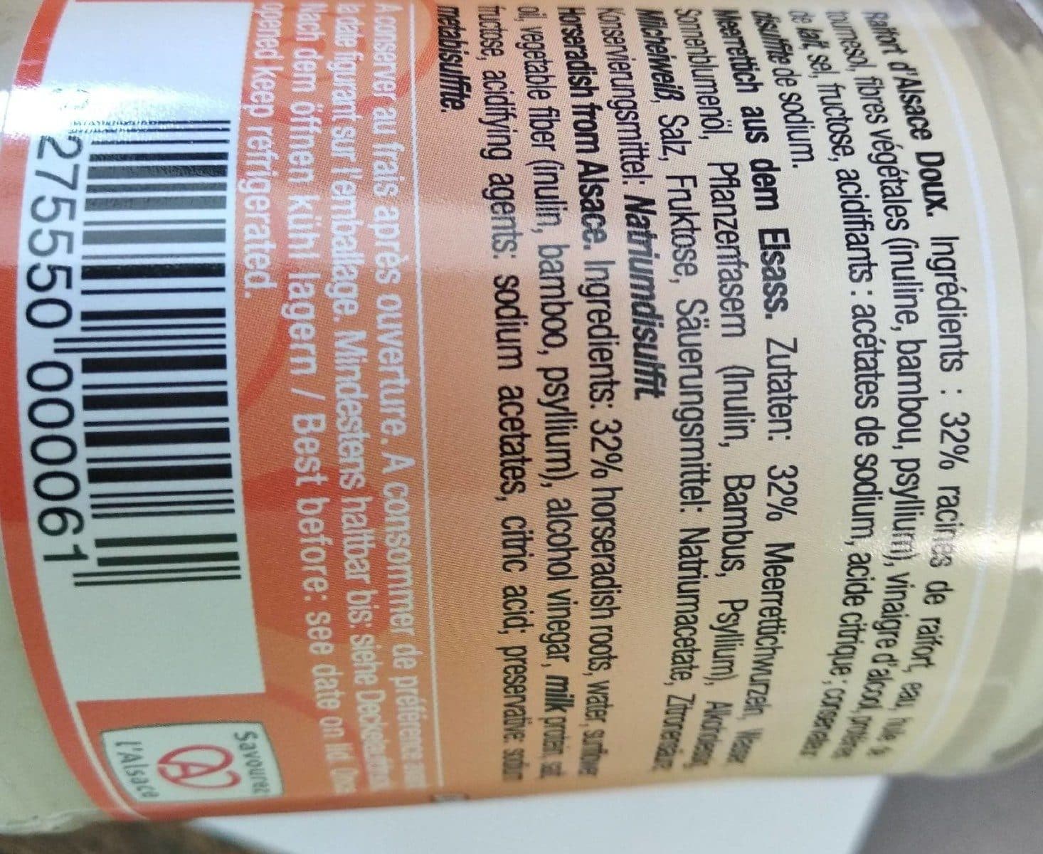 Alélor Raifort doux d'Alsace packshot