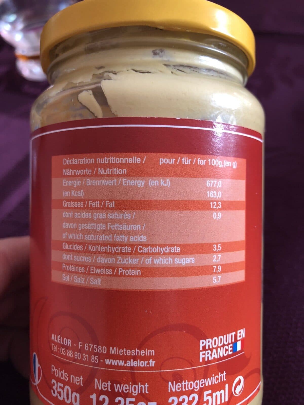 Alelor Alelor Moutarde De Dijon 350G packshot
