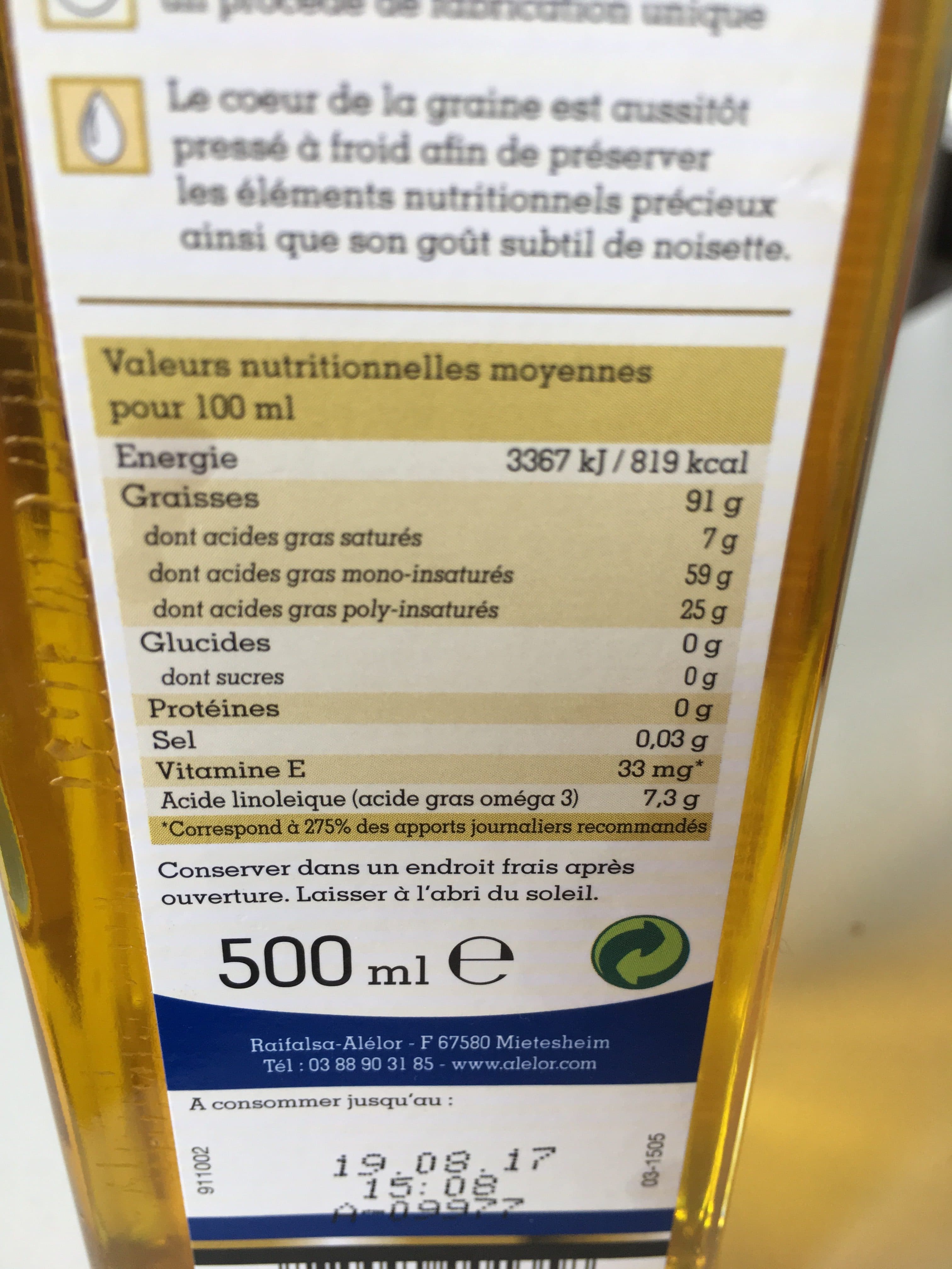 Alelor Huile de colza tout usage packshot