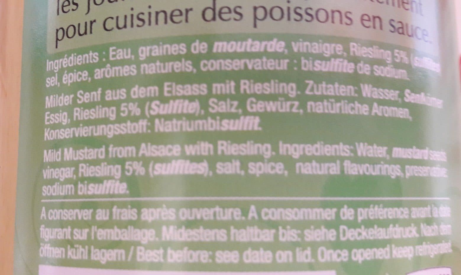 Open Food Facts Moutarde douce au riesling packshot