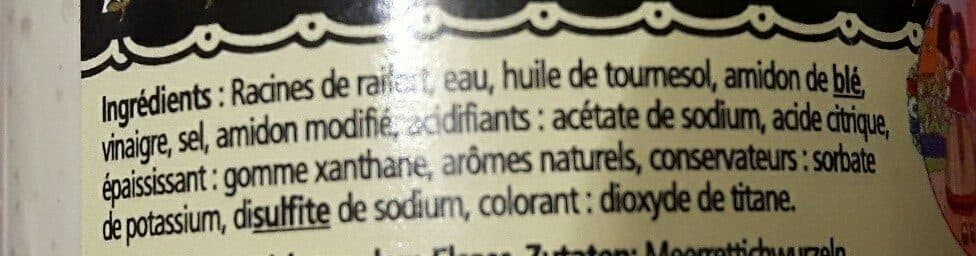 oncle Hansi condiments Raifort doux packshot