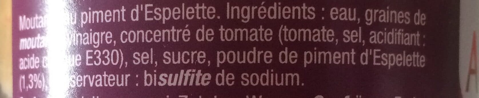Alelor Moutarde au Piment d'Espelette packshot