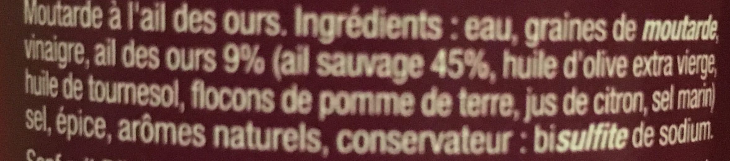 Alélor Moutarde à l'Ail des Ours packshot