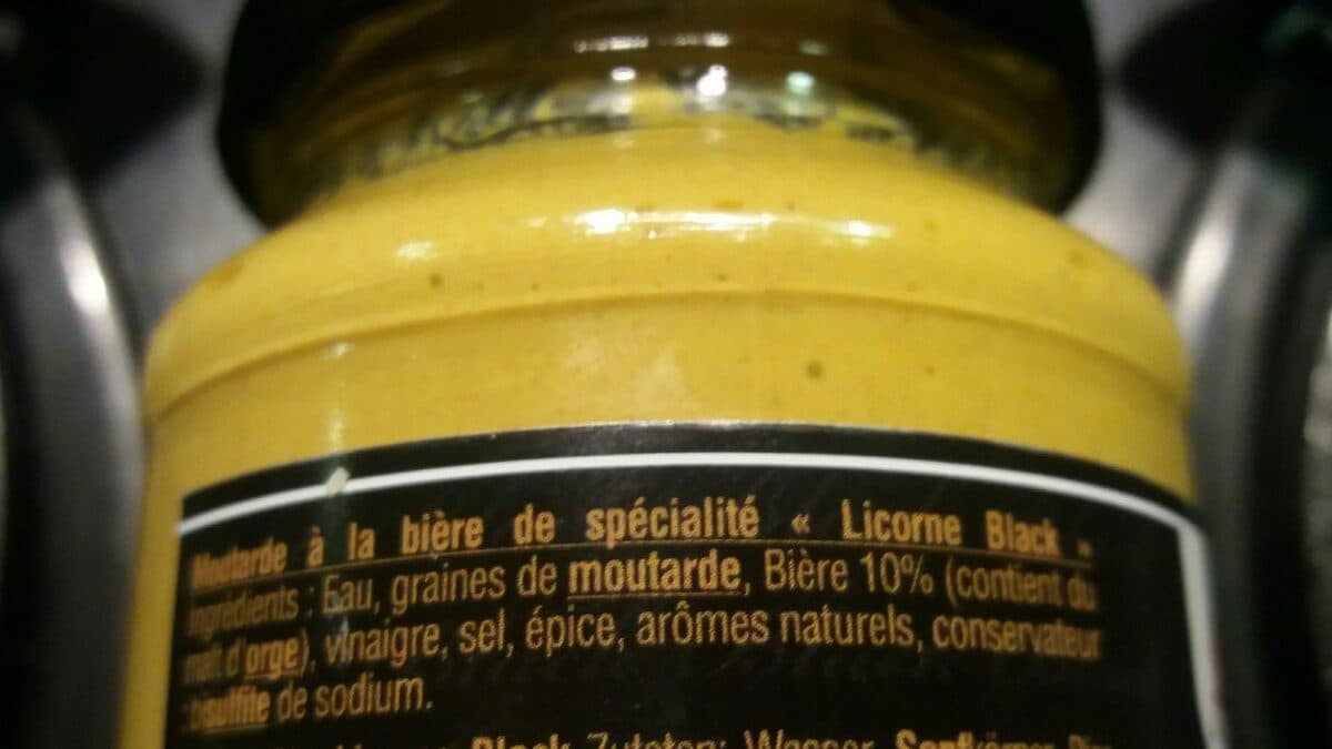 Open Food Facts Moutarde a la licorne black packshot