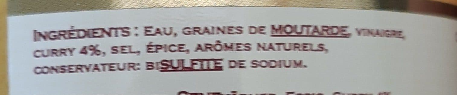 Les Frères Stumpf moutarde au curry packshot