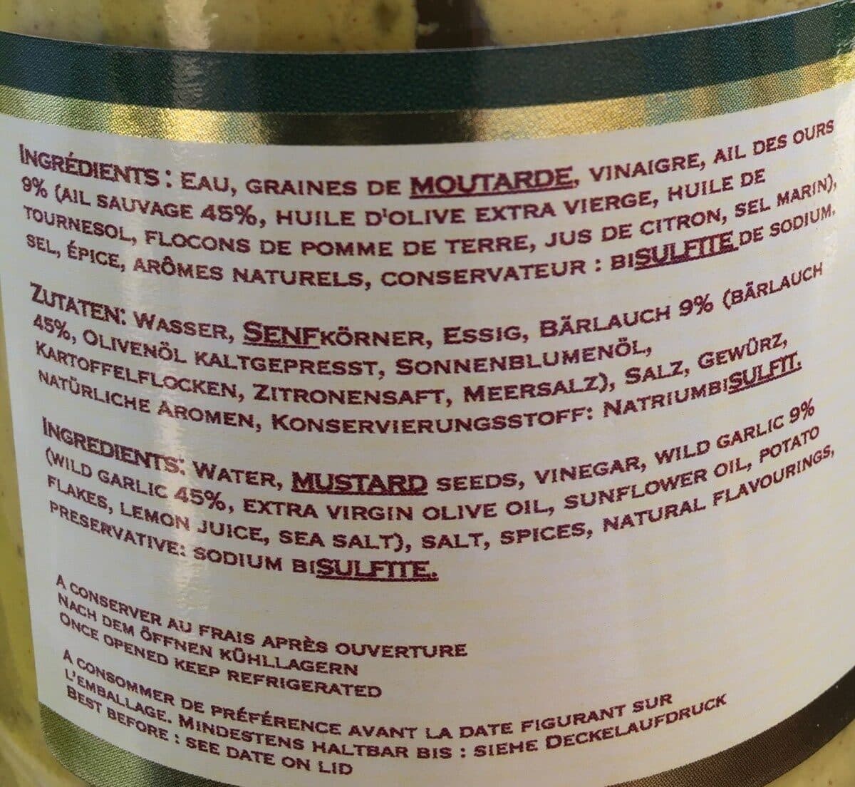 Les Frères Stumpf Moutarde à l'ail des ours packshot
