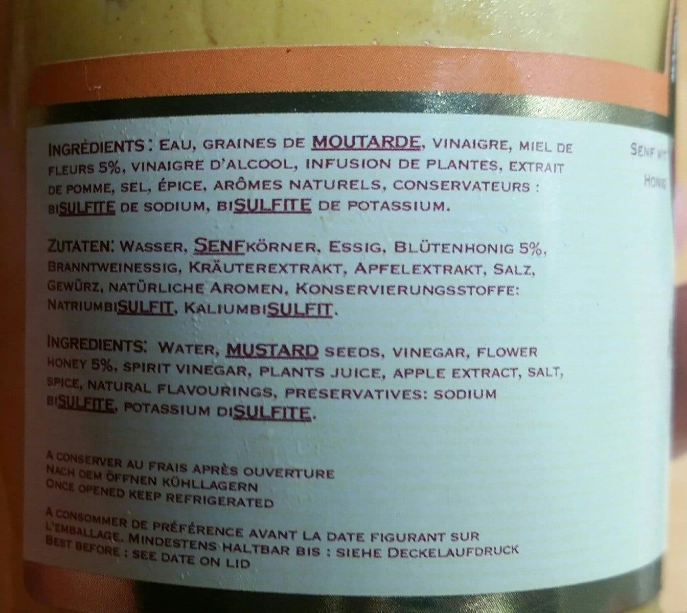Les Frères Stumpf Moutardes au miel packshot