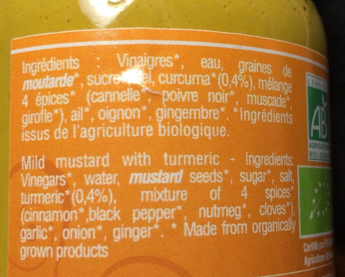 Alélor Moutarde au curcuma packshot
