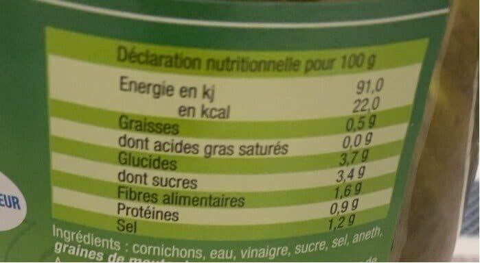 Alélor Alelor cornichon aigre doux packshot