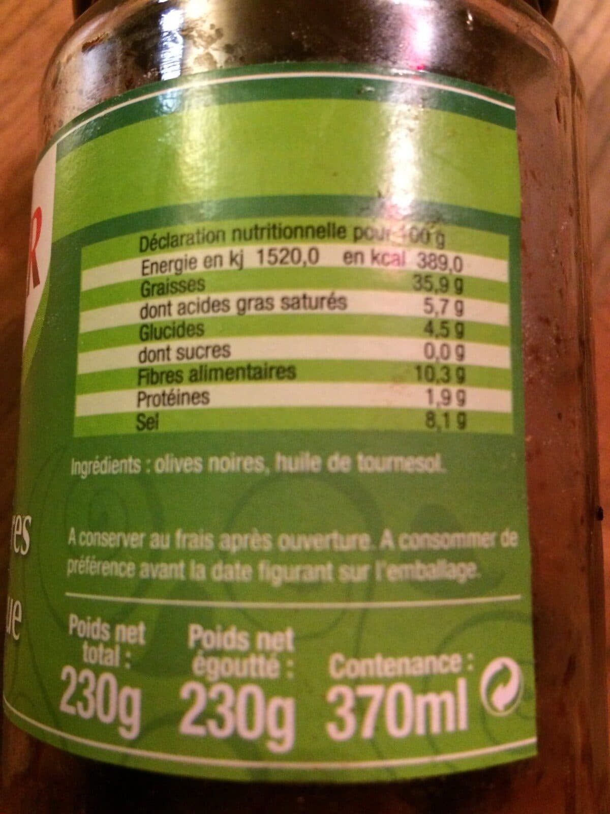 Alelor Olives Noires A La Grecque - packshot