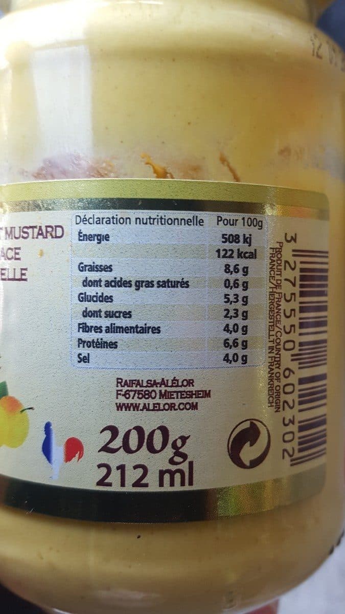 Les frères Stumpf Moutarde mi-forte à la mirabelle packshot