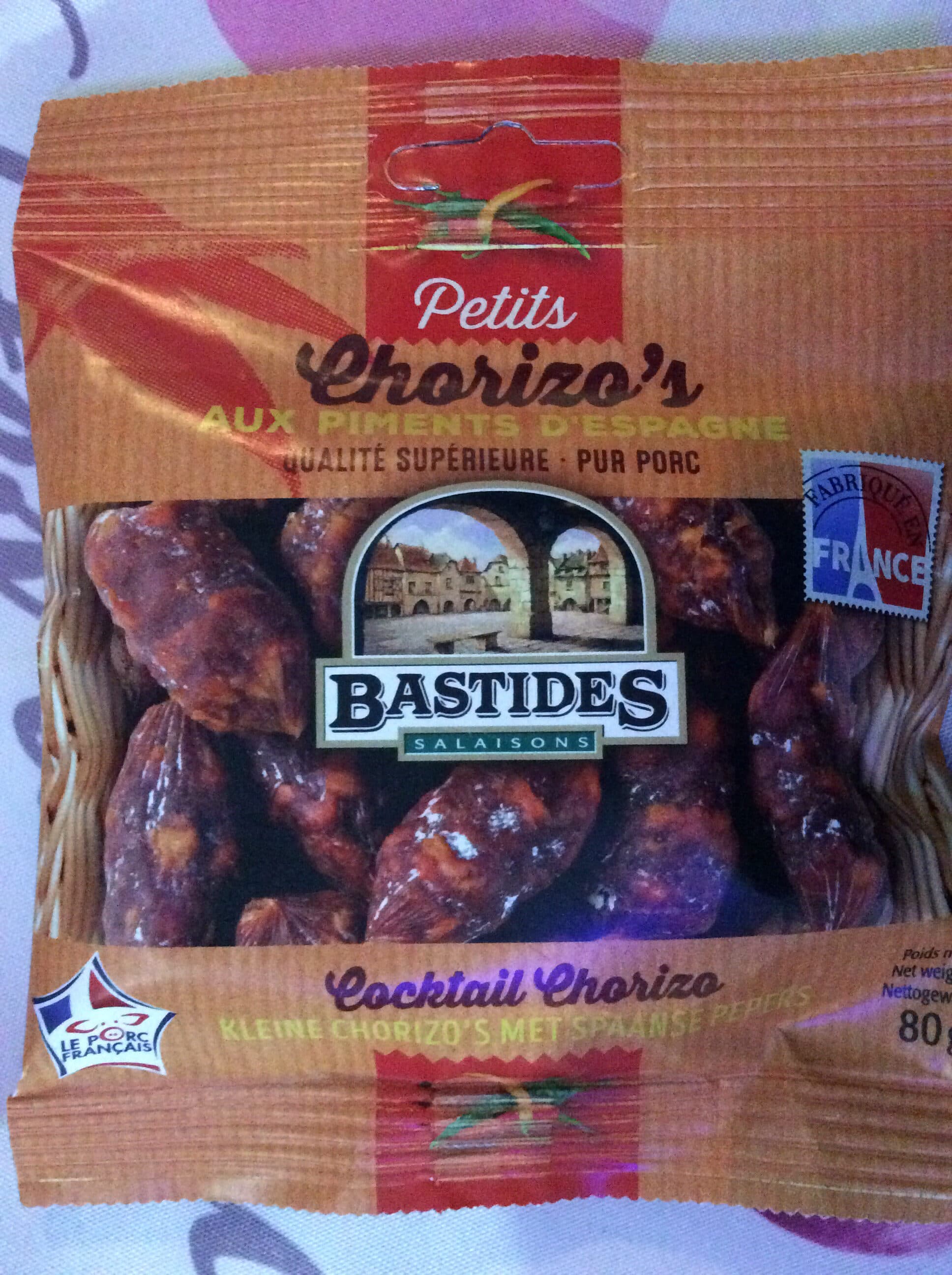 Open Food Facts Grelots Chorizo 80 GR Bastides packshot