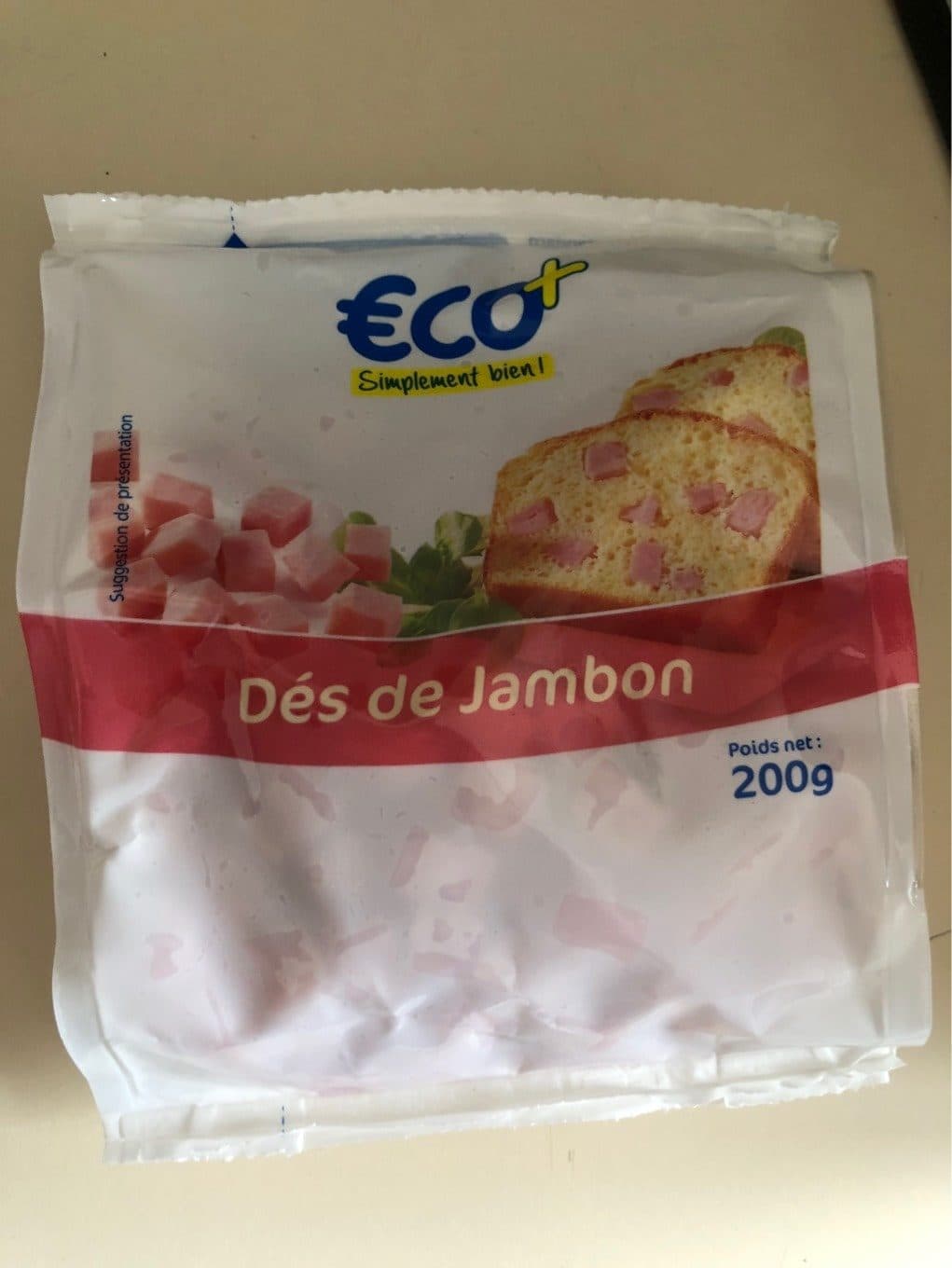 Eco+ Leclerc Jambon sec italien packshot