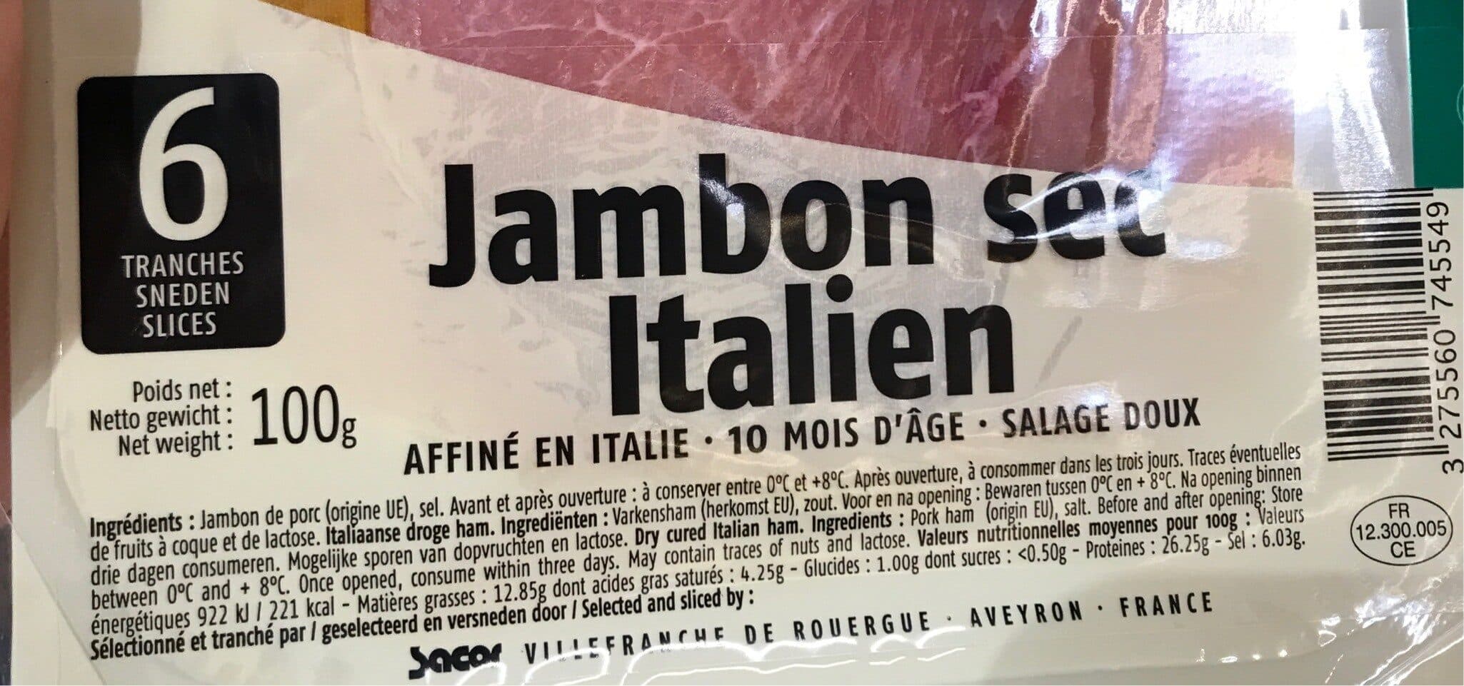 Eco+ Leclerc Jambon sec italien packshot