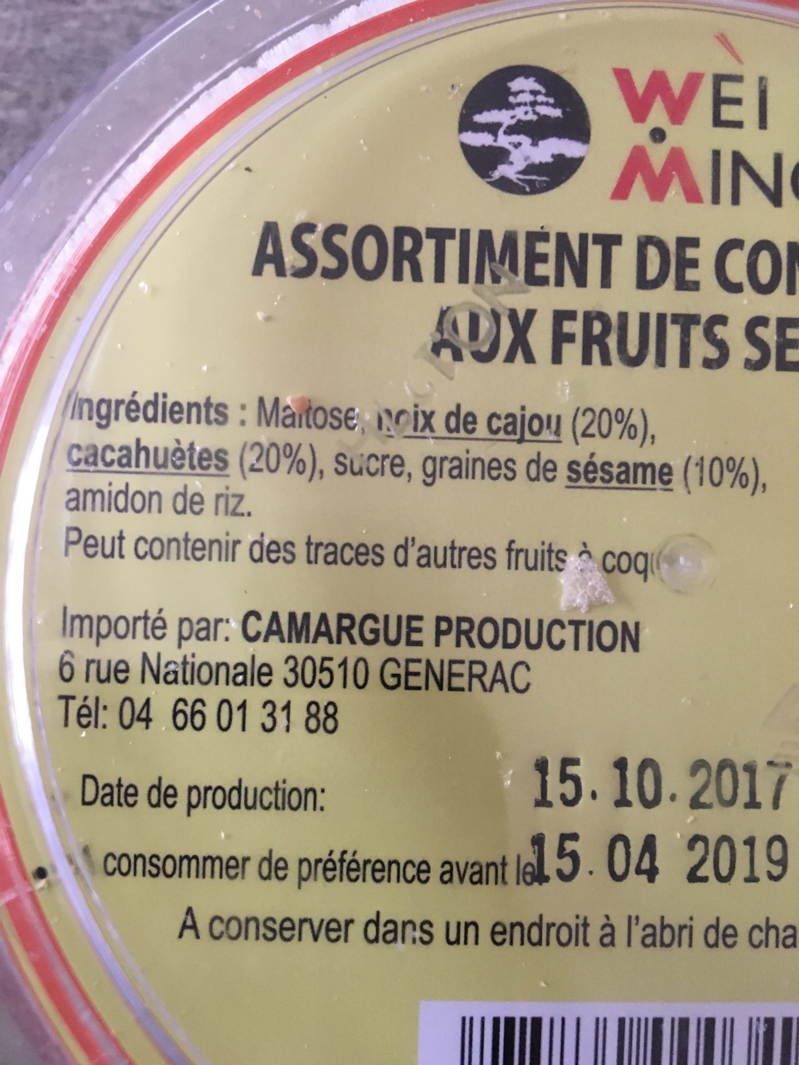 Wei Ming Assortissement de confiseries aux fruits secs packshot