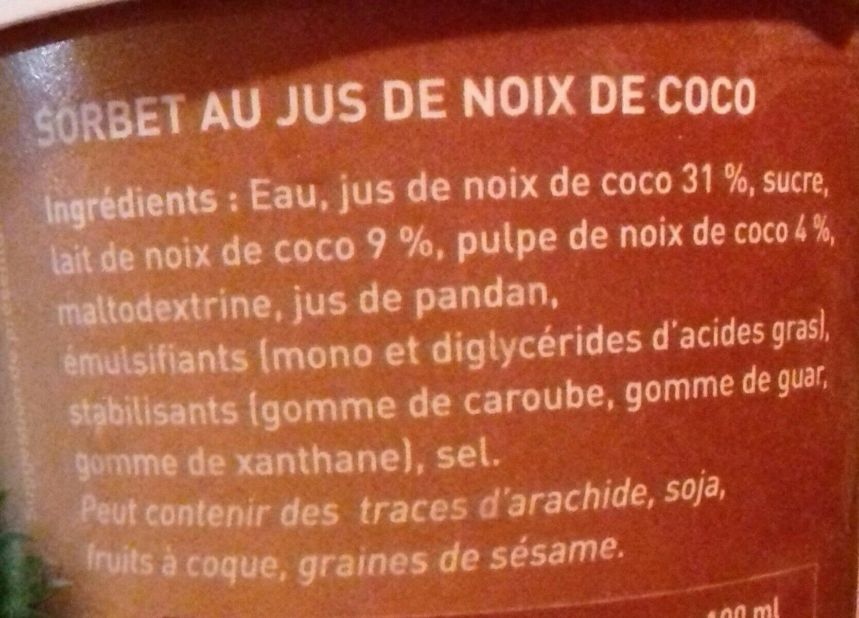 Wei Ming Sorbet noix de coco packshot