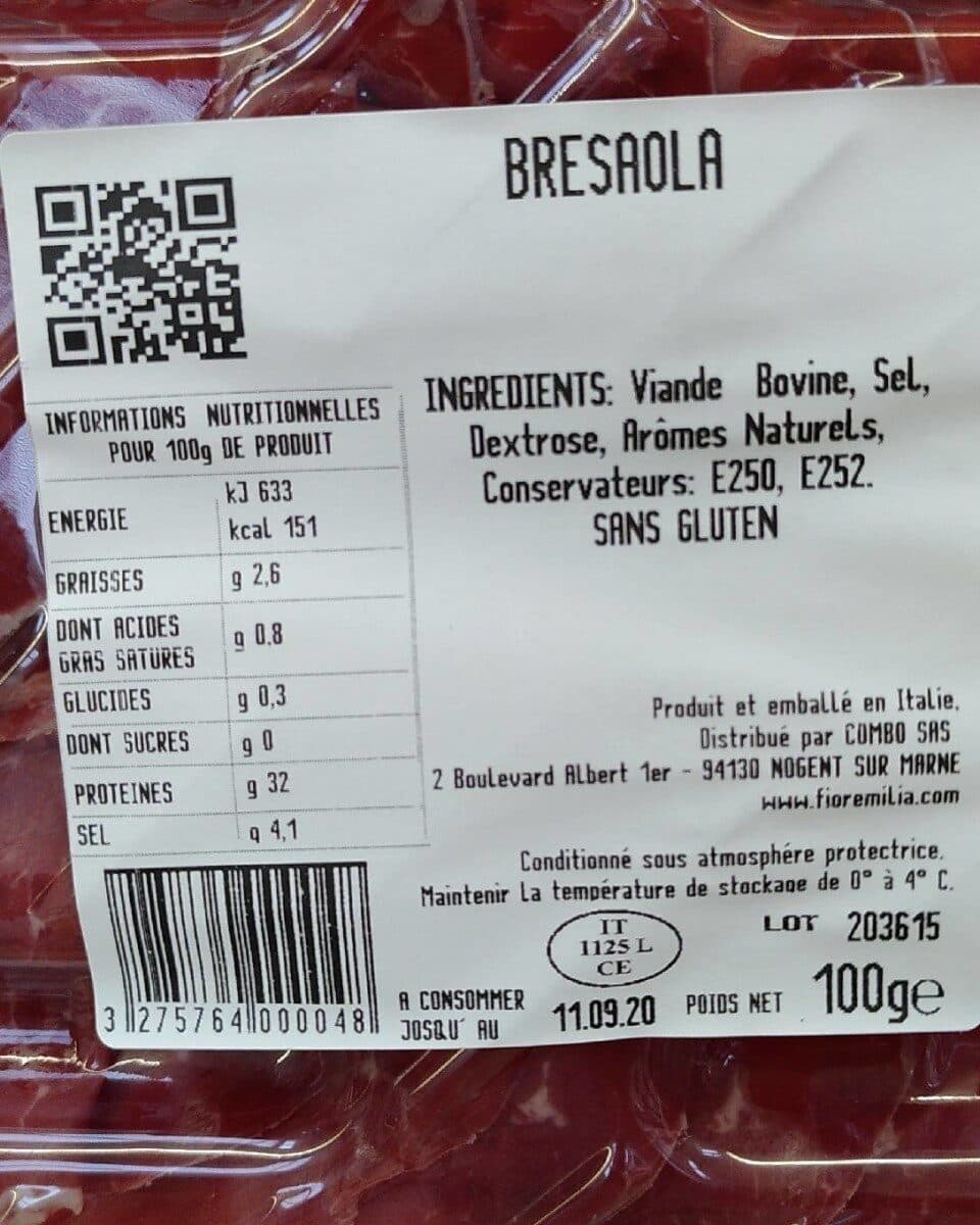 Salumi Giordano Casa Emilia bresaola packshot