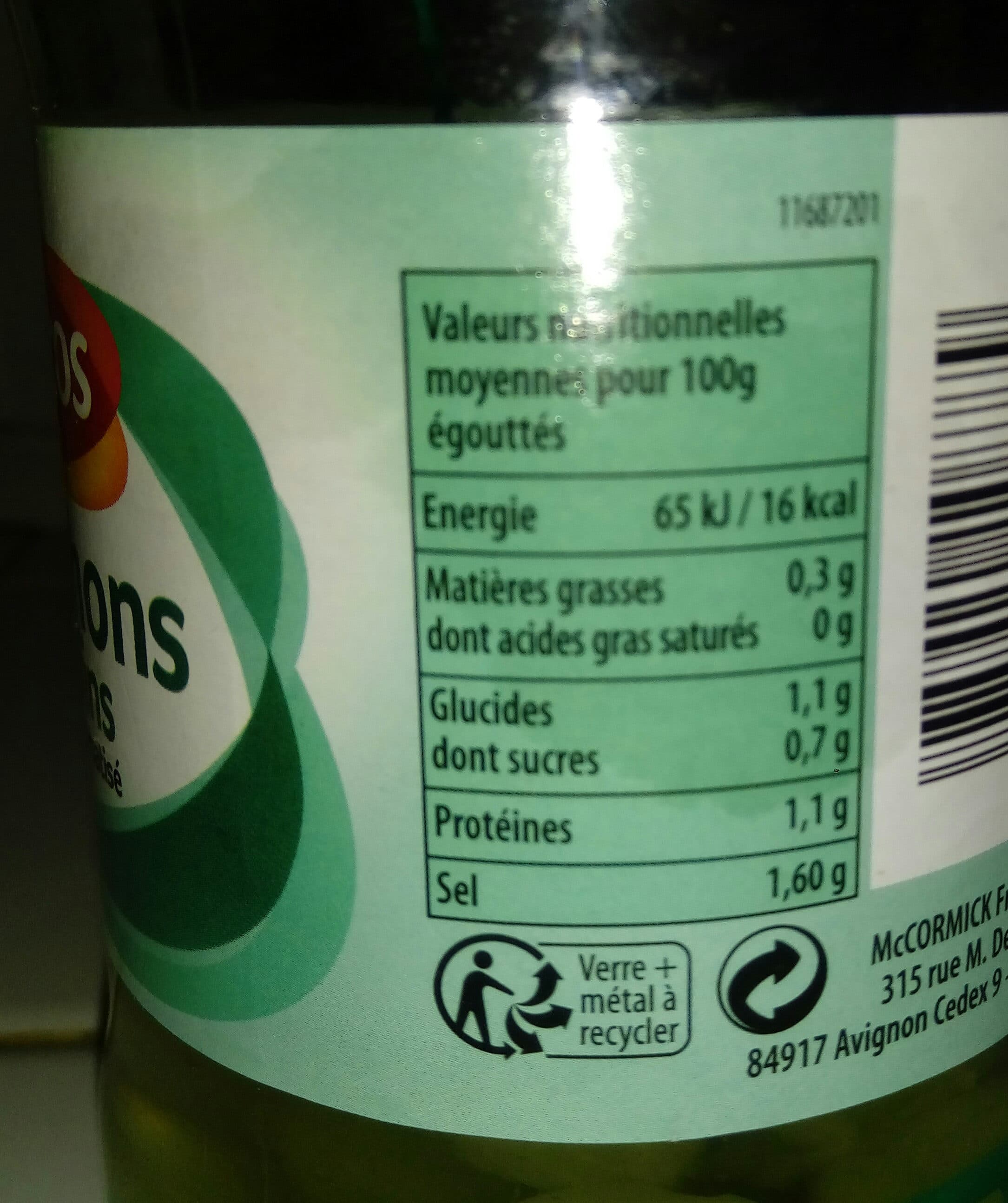 Ducros Cornichons pasteurisé au vinaigre aromatisé packshot