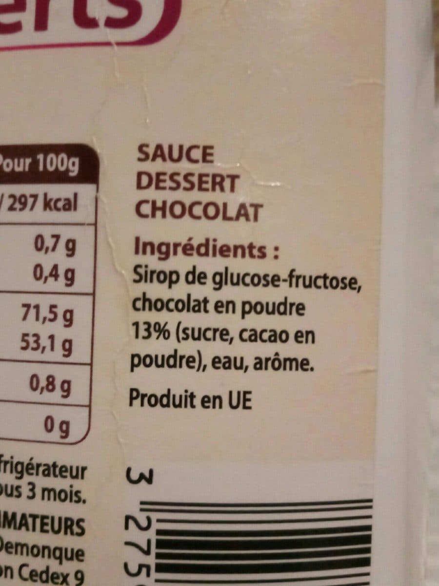 Open Food Facts Nappage pour dessert chocolat packshot