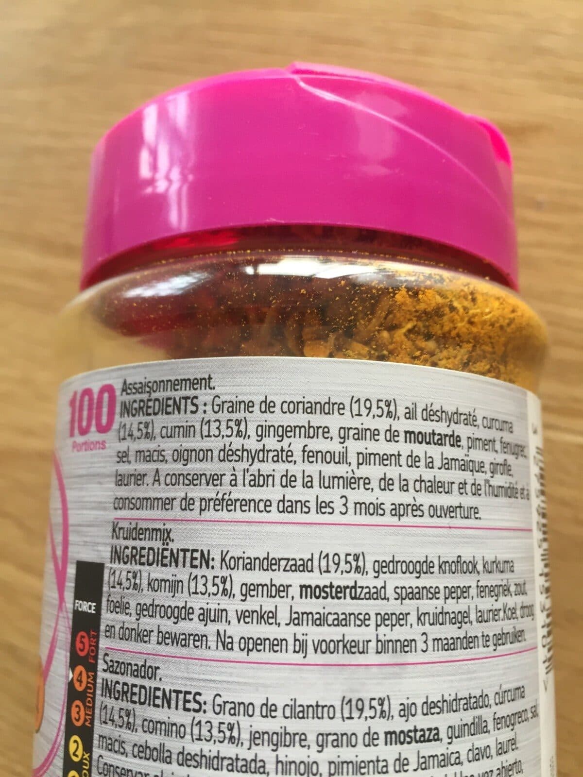 Ducros 260G Curry Concasse Ducros packshot
