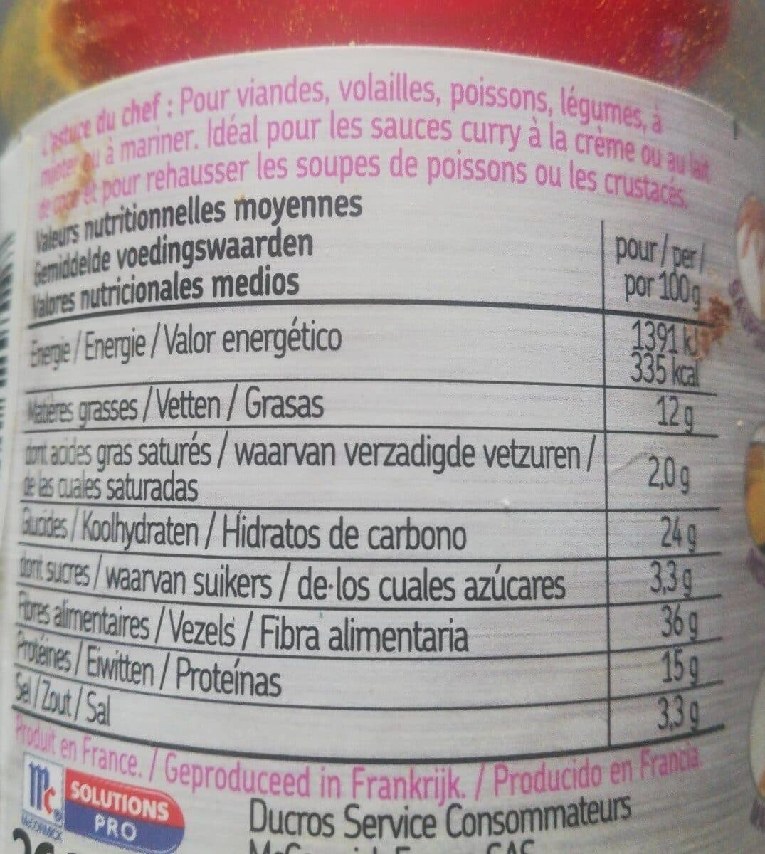 Ducros 260G Curry Concasse Ducros packshot