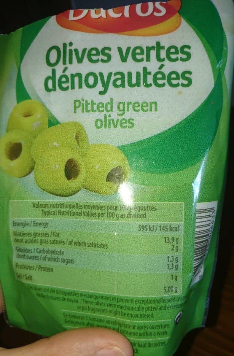 Ducros Ducros Green Pitted Olives 100g packshot