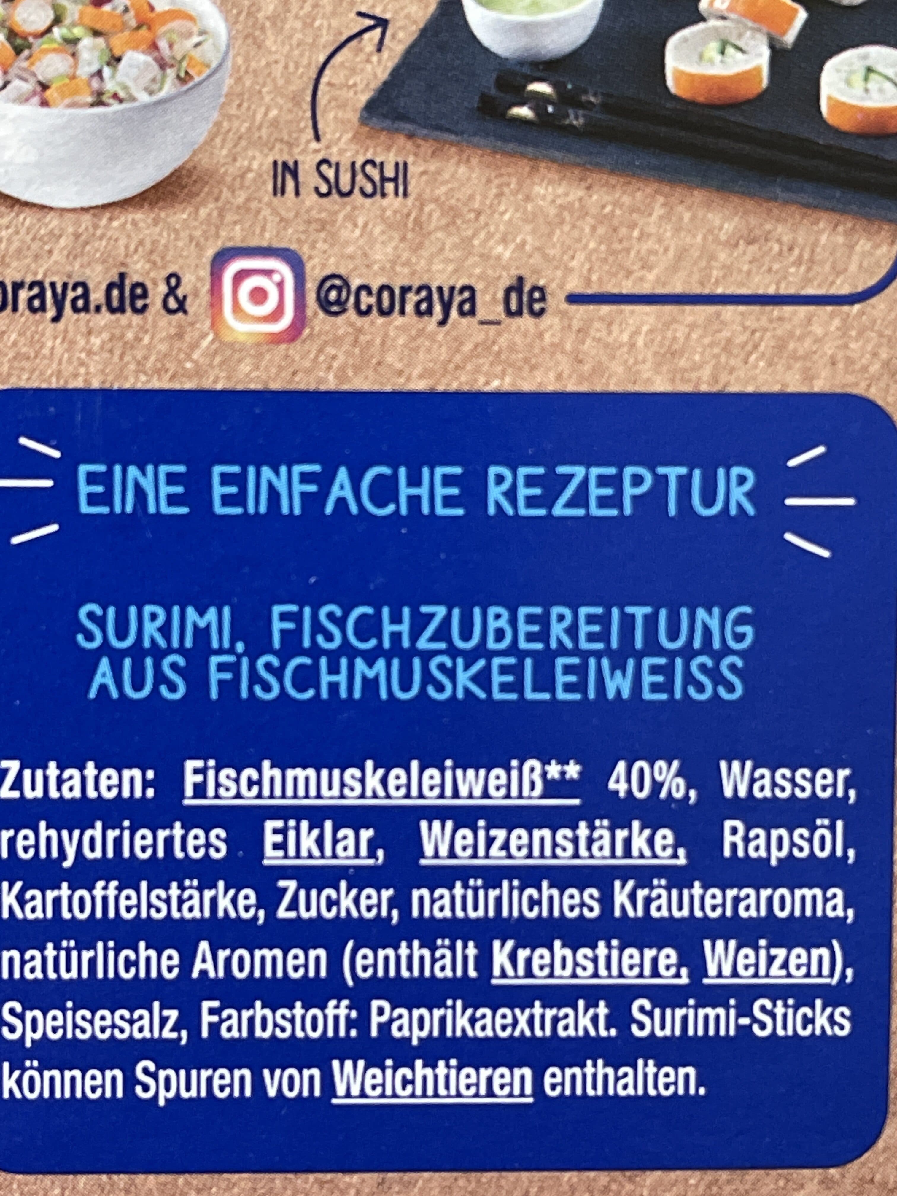 Coraya Surimi Sticks Ready To Eat packshot
