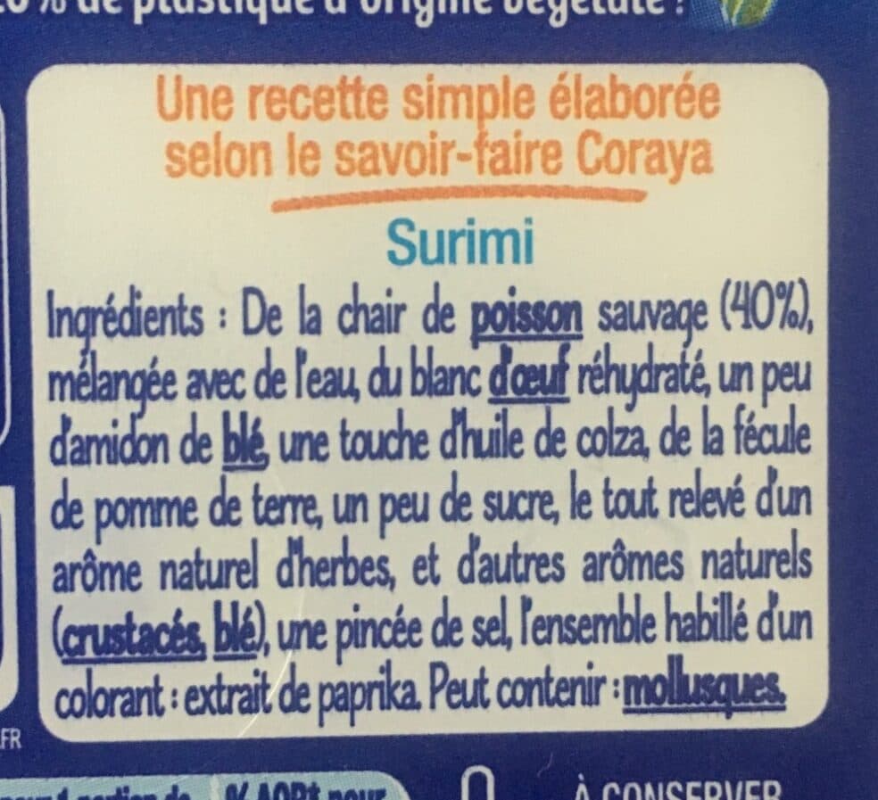 Coraya L'Original Bâtonnet de Surimi packshot