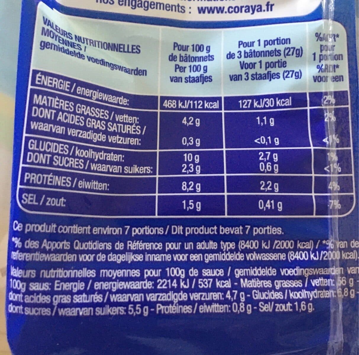 Coraya Surimi x20 avec sauce cocktail packshot
