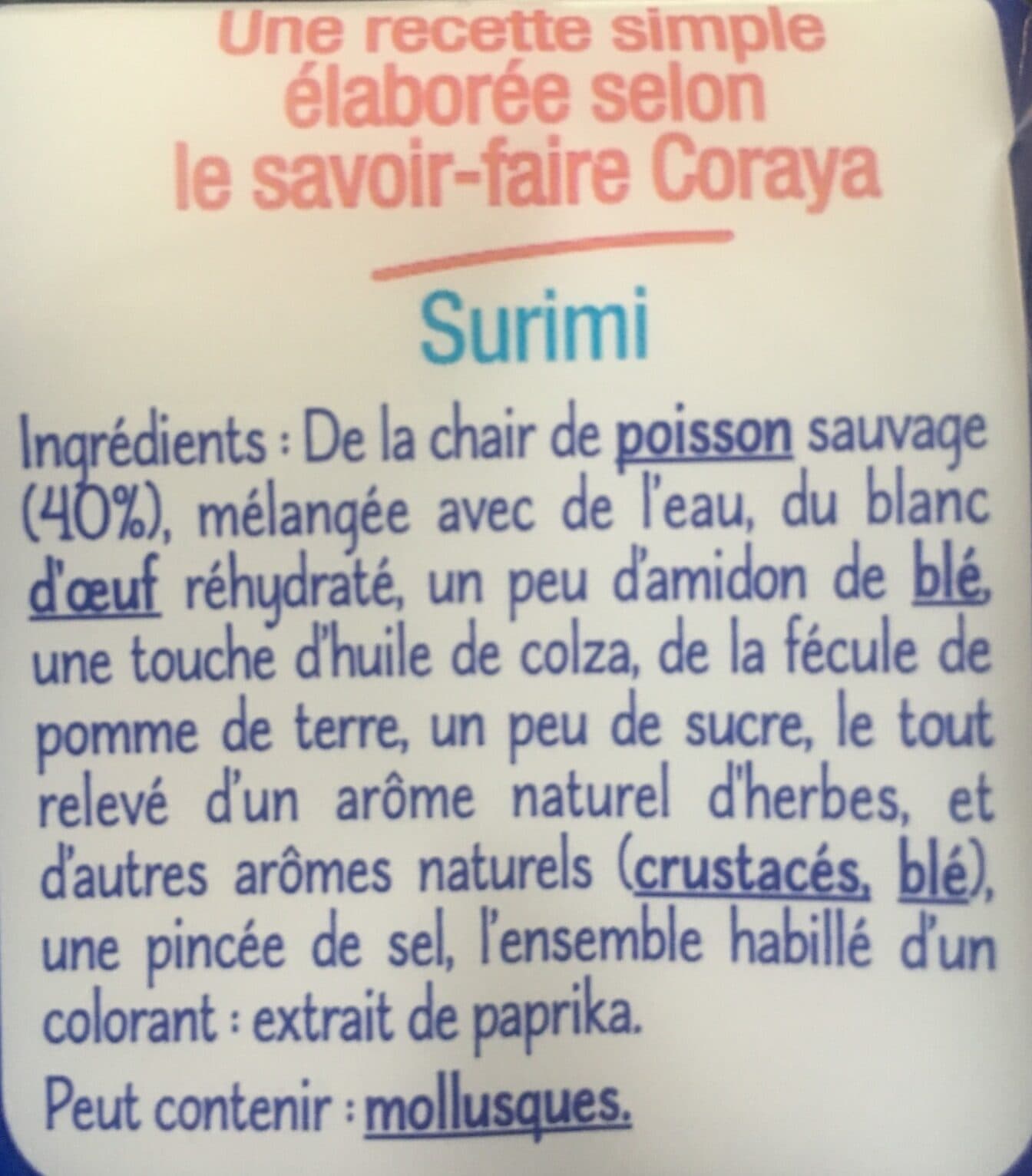 Coraya Petit Coraya avec 1 Sauce Mayonnaise packshot