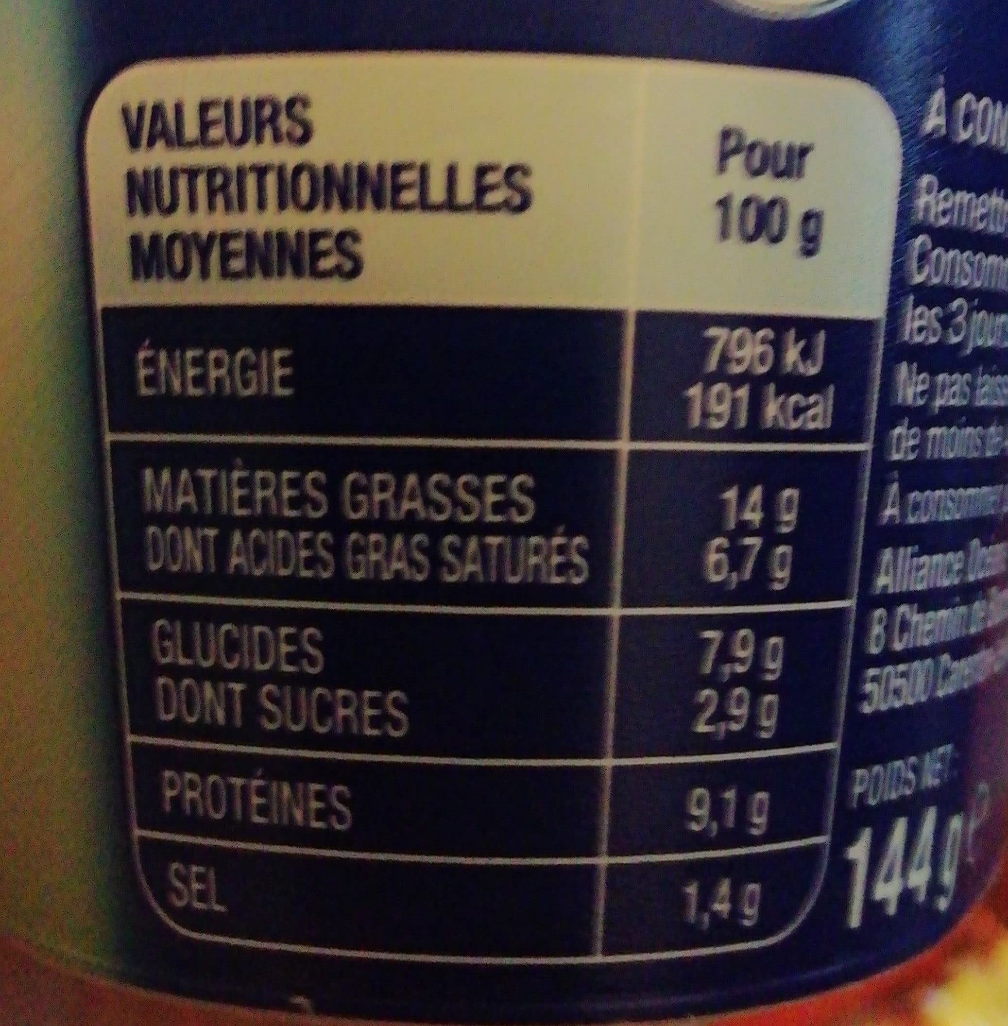 Alliance Océane Spécialité de Surimi et de Fromage Echalote Ciboulette packshot
