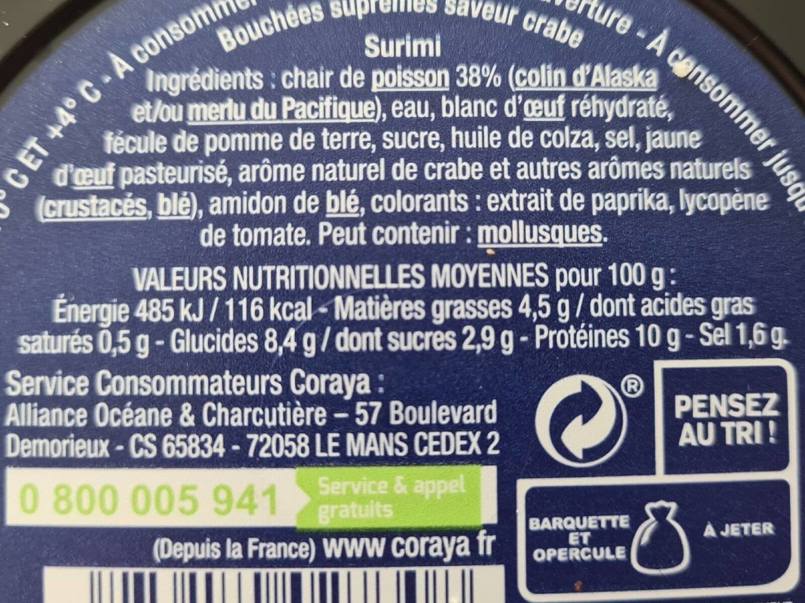 Coraya Suprêmes au Goût de Crabe packshot