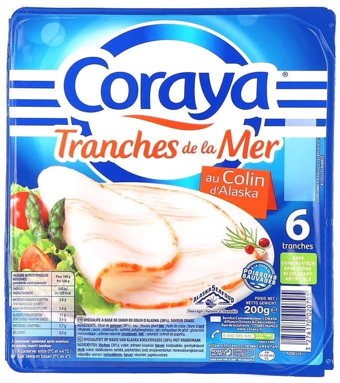 Coraya Jambon de la mer au colin d'Alaska packshot