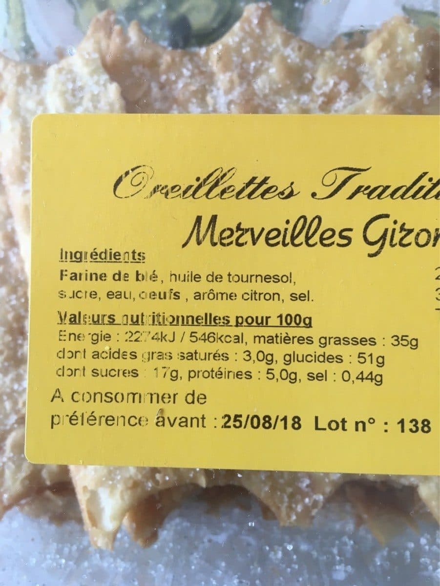 merveilles girondine Oreillettes traditionnelles packshot